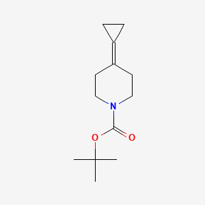 Chemical structure of tert-butyl 4-cyclopropylidenepiperidine-1-carboxylate