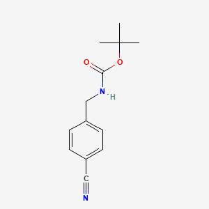 Chemical structure of 4-Boc-aminomethyl-benzonitrile