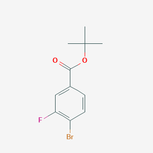 Chemical structure of tert-Butyl 4-bromo-3-fluorobenzoate