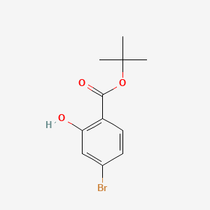 Chemical structure of tert-Butyl 4-bromo-2-hydroxybenzoate
