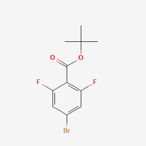 Chemical structure of tert-Butyl 4-bromo-2,6-difluorobenzoate