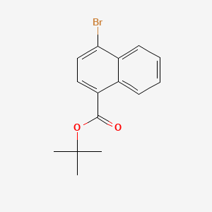 Chemical structure of tert-Butyl 4-bromo-1-naphthoate