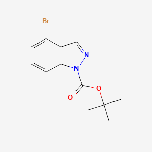 Chemical structure of Tert-butyl 4-bromo-1H-indazole-1-carboxylate