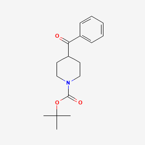 Chemical structure of tert-Butyl 4-benzoylpiperidine-1-carboxylate