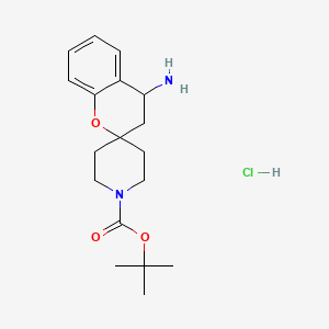 Chemical structure of tert-Butyl 4-aminospiro[chroman-2,4′-piperidine]-1′-carboxylate hydrochloride