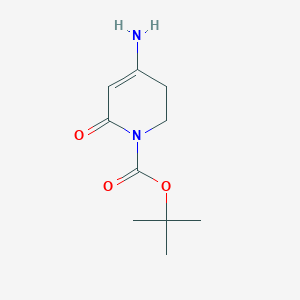 Chemical structure of tert-Butyl 4-amino-2-oxo-5,6-dihydropyridine-1(2H)-carboxylate