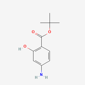 Chemical structure of tert-Butyl 4-amino-2-hydroxybenzoate