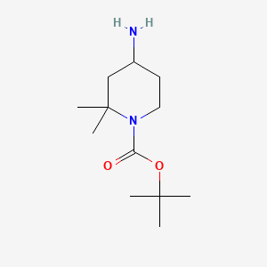 Chemical structure of tert-Butyl 4-amino-2,2-dimethylpiperidine-1-carboxylate