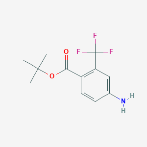 Chemical structure of tert-Butyl 4-amino-2-(trifluoromethyl)benzoate
