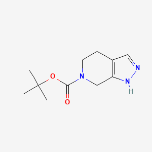 Chemical structure of tert-Butyl 4,5-dihydro-2H-pyrazolo[3,4-c]pyridine-6(7H)-carboxylate