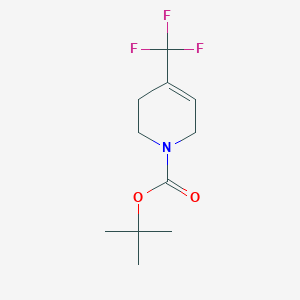 Chemical structure of tert-Butyl 4-(trifluoromethyl)-5,6-dihydropyridine-1(2H)-carboxylate