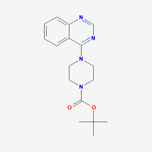 Chemical structure of tert-Butyl 4-(quinazolin-4-yl)piperazine-1-carboxylate