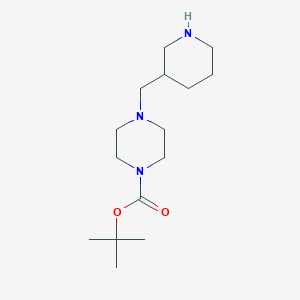 Chemical structure of tert-Butyl 4-(piperidin-3-ylmethyl)piperazine-1-carboxylate