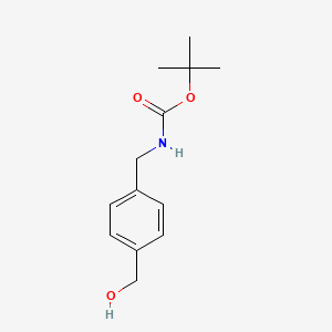 Chemical structure of tert-Butyl 4-(hydroxymethyl)benzylcarbamate