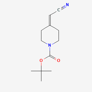 Chemical structure of Tert-Butyl 4-(Cyanomethylene)Piperidine-1-Carboxylate