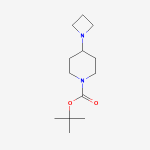 Chemical structure of tert-Butyl 4-(azetidin-1-yl)piperidine-1-carboxylate