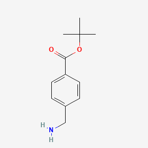 Chemical structure of tert-Butyl 4-(aminomethyl)benzoate