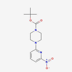 Chemical structure of tert-Butyl 4-(6-nitropyridin-2-yl)piperazine-1-carboxylate