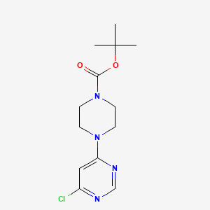 Chemical structure of tert-Butyl 4-(6-chloropyrimidin-4-yl)piperazine-1-carboxylate