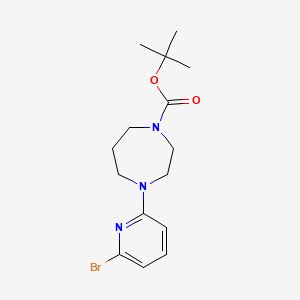Chemical structure of tert-Butyl 4-(6-bromopyridin-2-yl)-1,4-diazepane-1-carboxylate