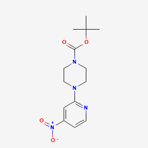 Chemical structure of tert-Butyl 4-(4-nitropyridin-2-yl)piperazine-1-carboxylate