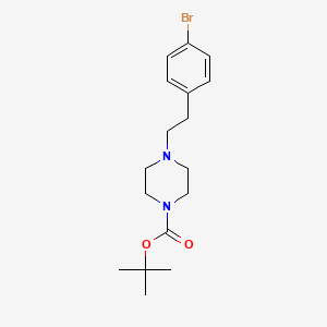 Chemical structure of tert-butyl 4-(4-bromophenethyl)piperazine-1-carboxylate