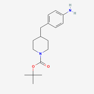 Chemical structure of tert-Butyl 4-(4-aminobenzyl)piperidine-1-carboxylate