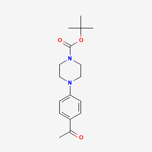 Chemical structure of Tert-butyl 4-(4-acetylphenyl)piperazine-1-carboxylate