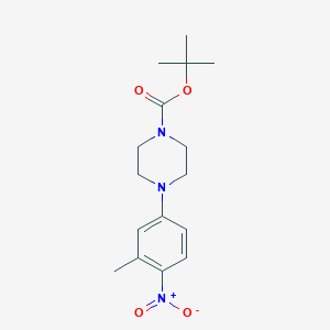 Chemical structure of Tert-butyl 4-(3-methyl-4-nitrophenyl)piperazine-1-carboxylate