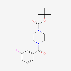 Chemical structure of tert-Butyl 4-(3-iodobenzoyl)piperazine-1-carboxylate
