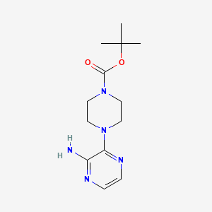 Chemical structure of tert-Butyl 4-(3-aminopyrazin-2-yl)piperazine-1-carboxylate