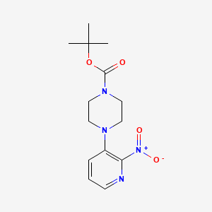 Chemical structure of tert-Butyl 4-(2-nitropyridin-3-yl)piperazine-1-carboxylate