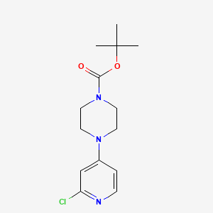 Chemical structure of tert-Butyl 4-(2-chloropyridin-4-yl)piperazine-1-carboxylate