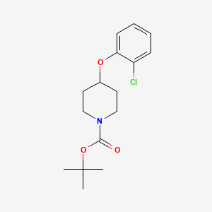 Chemical structure of tert-butyl 4-(2-chlorophenoxy)piperidine-1-carboxylate