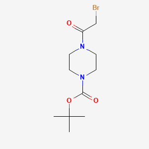 Chemical structure of tert-Butyl 4-(bromoacetyl)piperazine-1-carboxylate