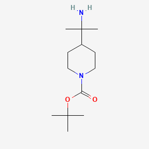 Chemical structure of tert-Butyl 4-(2-aminopropan-2-yl)piperidine-1-carboxylate
