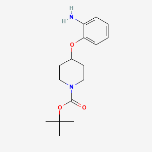 Chemical structure of tert-Butyl 4-(2-aminophenoxy)piperidine-1-carboxylate