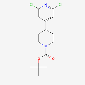 Chemical structure of tert-Butyl 4-(2,6-dichloropyridin-4-yl)piperidine-1-carboxylate