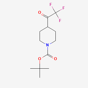 Chemical structure of tert-Butyl 4-(trifluoroacetyl)piperidine-1-carboxylate