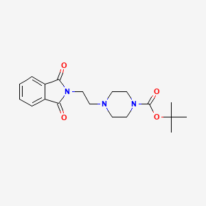 Chemical structure of tert-Butyl 4-(2-(1,3-dioxoisoindolin-2-yl)ethyl)piperazine-1-carboxylate