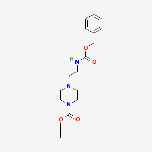 Chemical structure of tert-Butyl 4-(2-(((benzyloxy)carbonyl)amino)ethyl)piperazine-1-carboxylate