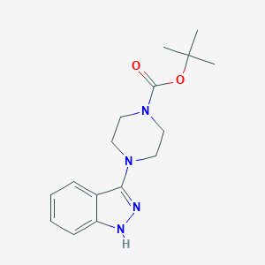 Chemical structure of tert-Butyl 4-(1H-indazol-3-yl)piperazine-1-carboxylate