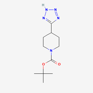 Chemical structure of Tert-butyl 4-(2H-tetrazol-5-YL)piperidine-1-carboxylate