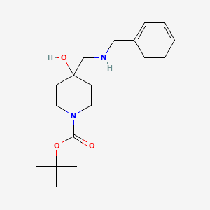 Chemical structure of tert-butyl 4-((benzylaMino)Methyl)-4-hydroxypiperidine-1-carboxylate