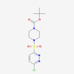 Chemical structure of tert-Butyl 4-((6-chloropyridazin-3-yl)sulfonyl)piperazine-1-carboxylate