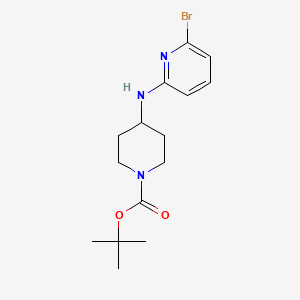 Chemical structure of tert-Butyl 4-((6-bromopyridin-2-yl)amino)piperidine-1-carboxylate