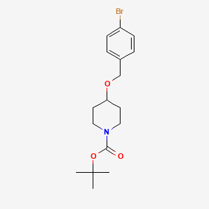 Chemical structure of tert-Butyl 4-((4-bromobenzyl)oxy)piperidine-1-carboxylate