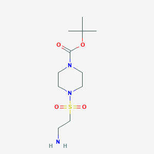 Chemical structure of 4-[(2-Aminoethyl)sulfonyl]-1-boc-piperazine