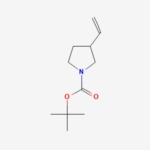 Chemical structure of tert-Butyl 3-vinylpyrrolidine-1-carboxylate