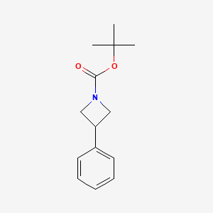 Chemical structure of tert-Butyl 3-phenylazetidine-1-carboxylate
